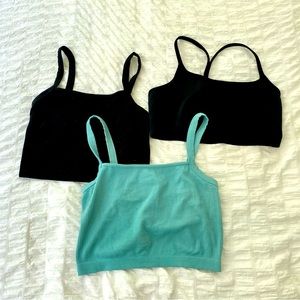3 crop tops or bras
